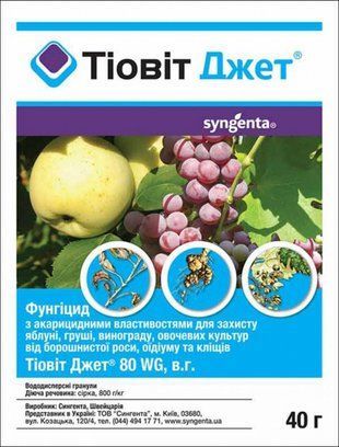 Фунгицид Тиовит Джет 80 WG в.г. Syngenta 40 г 681449529 фото