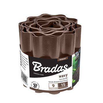Садовий бордюр Bradas (Польща) 9 м х 15 см (коричневий) 4278133 фото