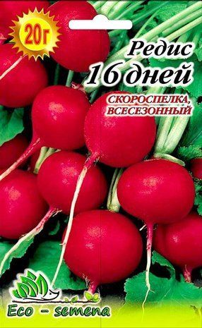 Насіння редис 16 днів, 20 г 933103327 фото