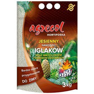 Добриво Agrecol для хвойних осіннє (NPK 0.0.25) 3 кг 2363238443 фото