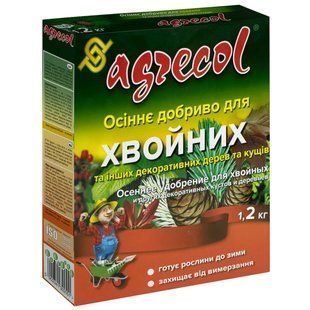 Добриво Agrecol для хвойних осіннє (NPK 0.0.25) 1,2 кг 2364835592 фото