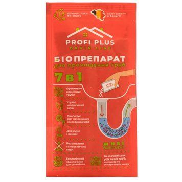 Биопрепарат PROFI PLUS SEPTIC Для прочистки труб 35г 1641396552 фото