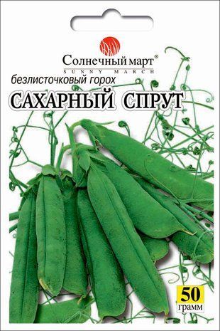Семена Горох Сахарный спрут Солнечный Март, 50 г 1319277497 фото