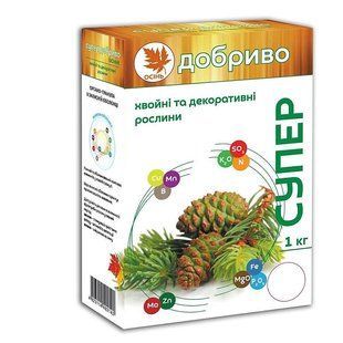 Мінеральне добриво Супер для хвойних і декоративних (Осінь) 1 кг 2377963006 фото